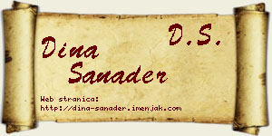 Dina Sanader vizit kartica